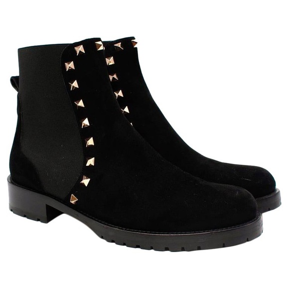 Valentino Rockstud Suede Chelsea Boots - Picture 6 of 6